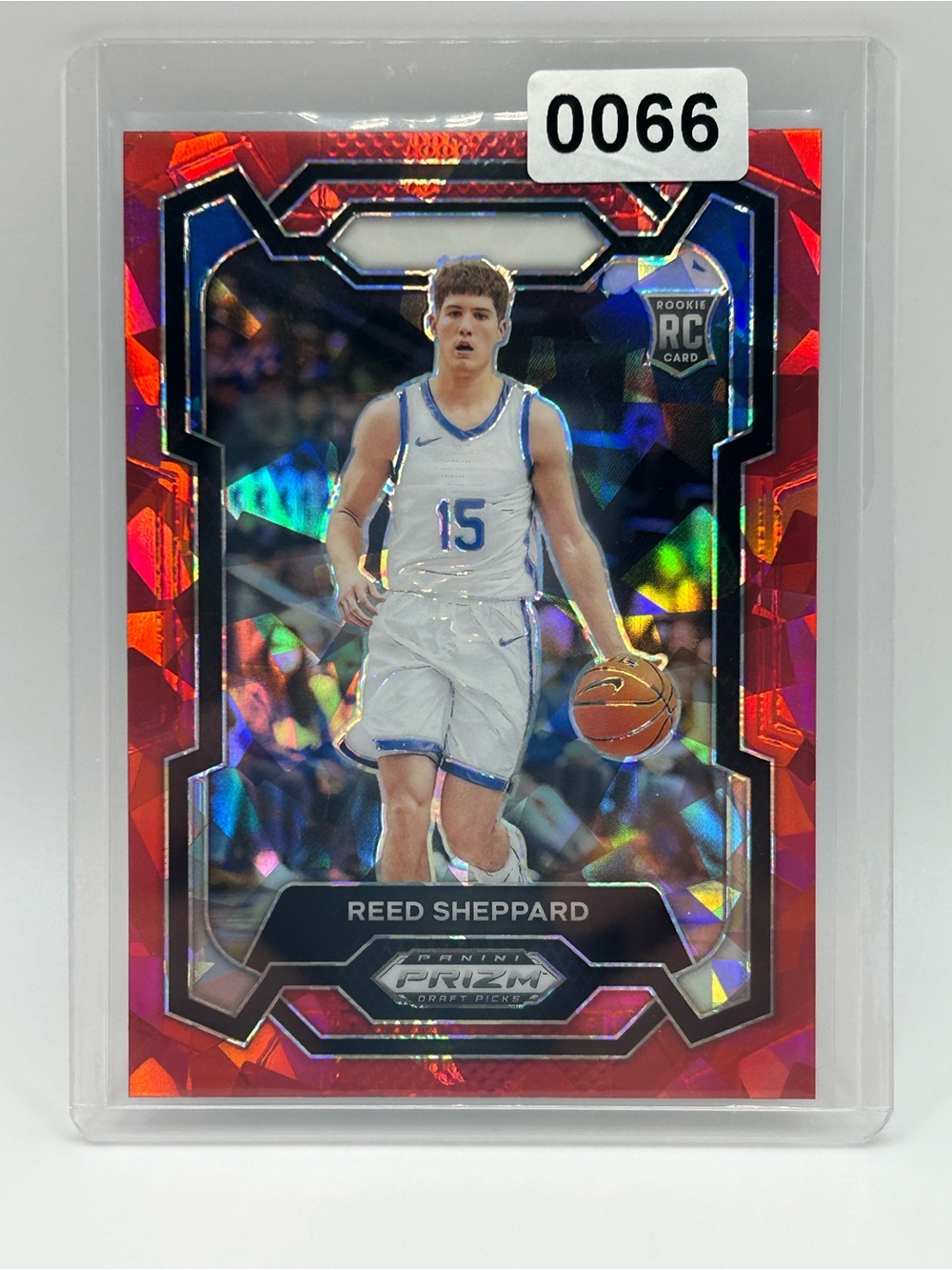 Reed Sheppard Panini Prizm Draft Picks Rookie Basketball Card - Red Ice 🏀